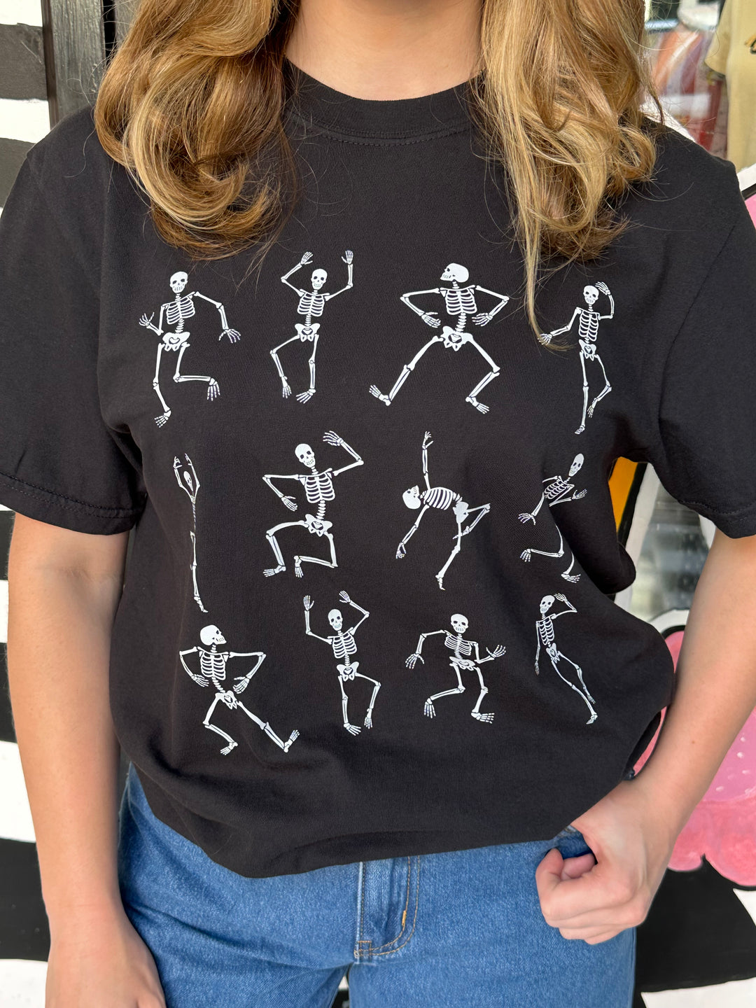Plus Mini Dancing Skeletons & Ghost T-Shirt