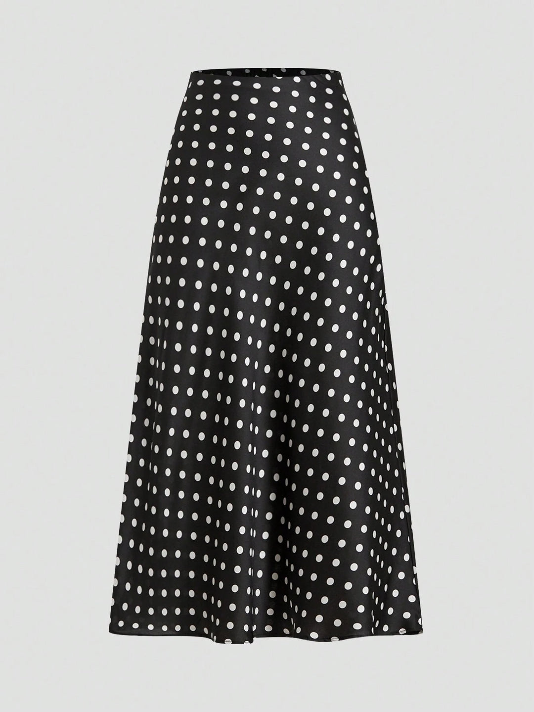 Polka Dot Satin Skirt