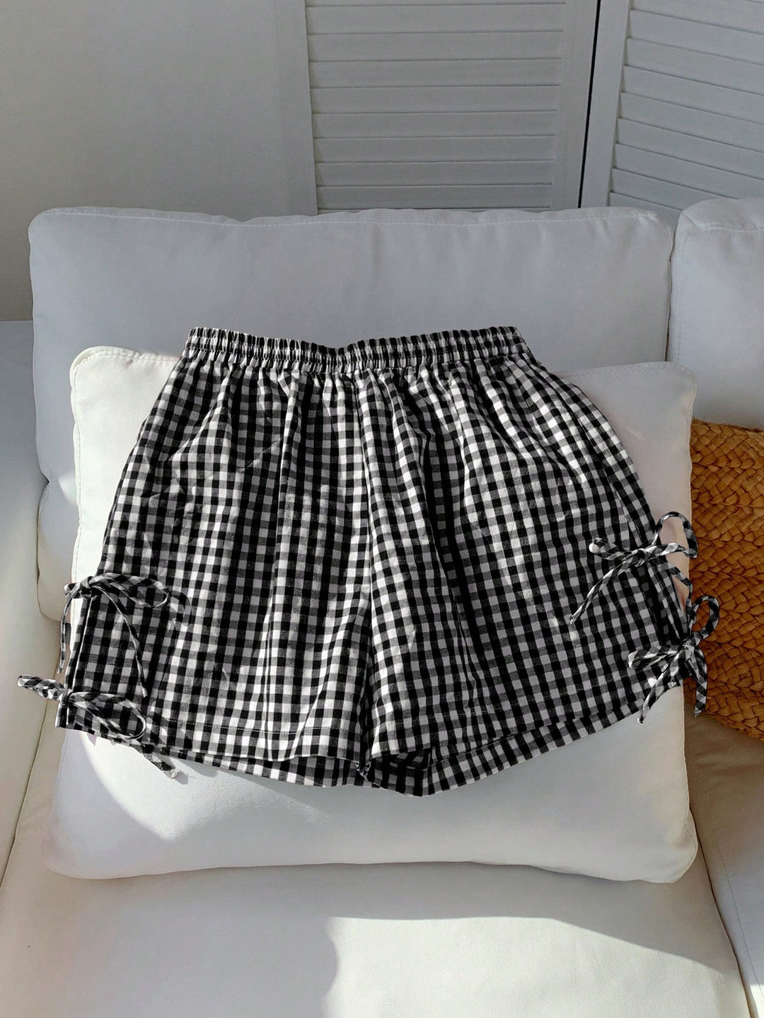 plus size Plaid Shorts
