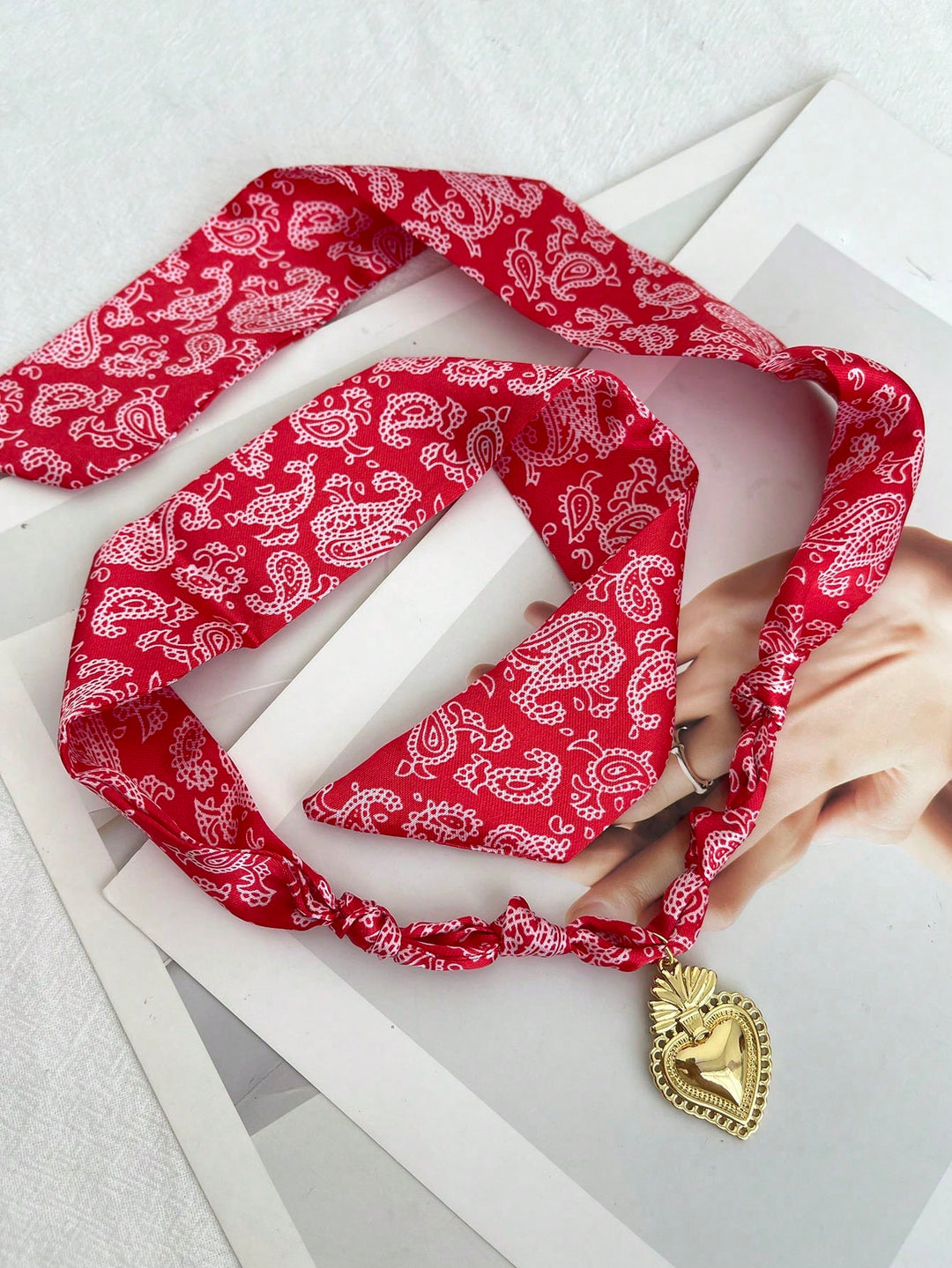 Charm Scarf Necklace