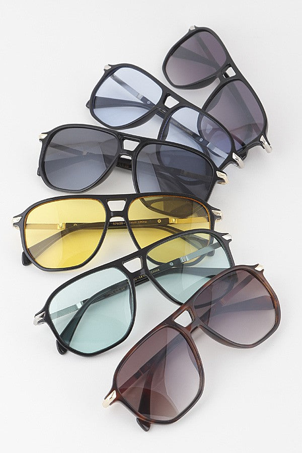 Oversized Square Aviator Light Glasses – Starz Boutique