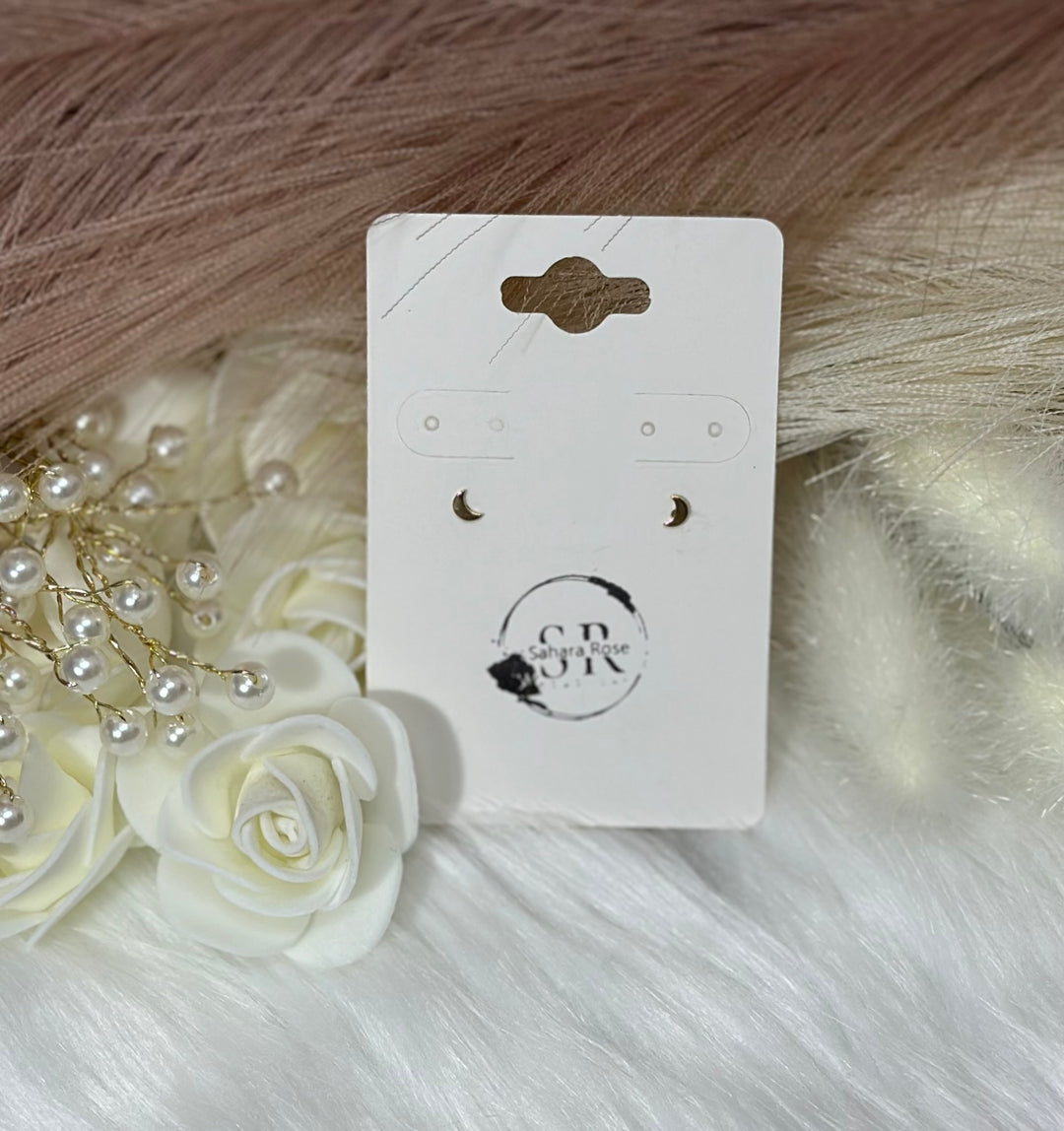 18 K Gold filled moon dainty stud