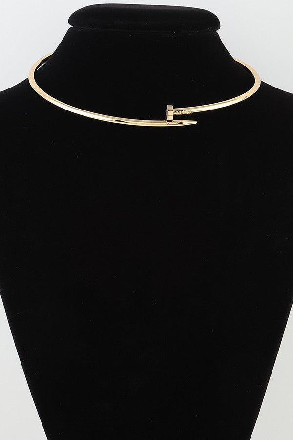 Modern Nail Wrap Choker Necklace