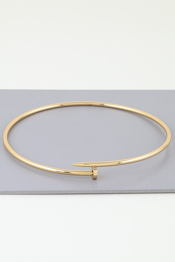 Modern Nail Wrap Choker Necklace