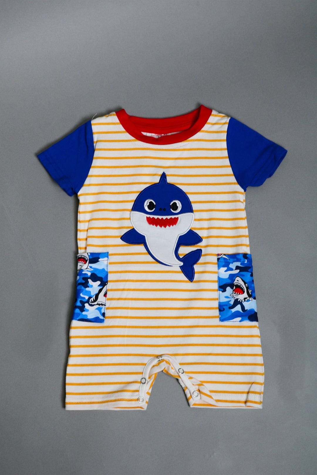 Stripe Shark Romper