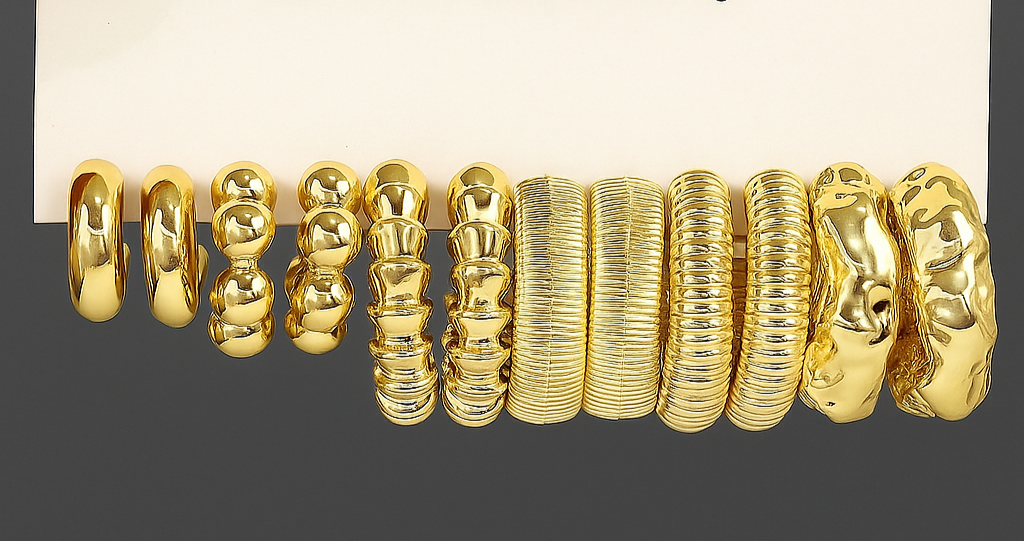 Golden Glow Hoop Set