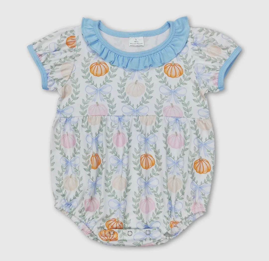 Short Sleeves Pumpkin Bow Baby Girls
Fall Komper