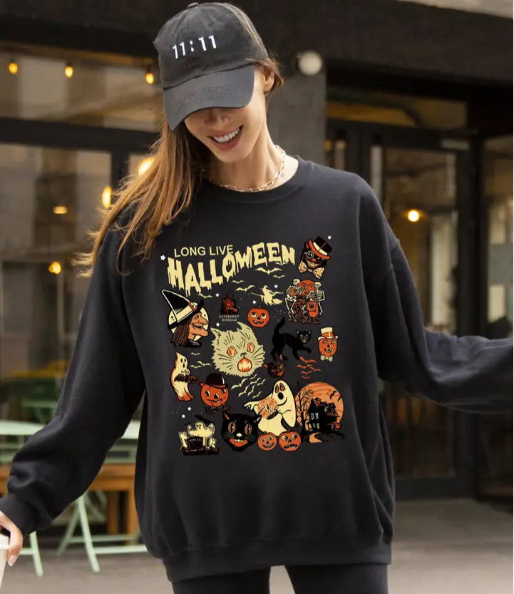 Plus Long Live Halloween Sweatshirt