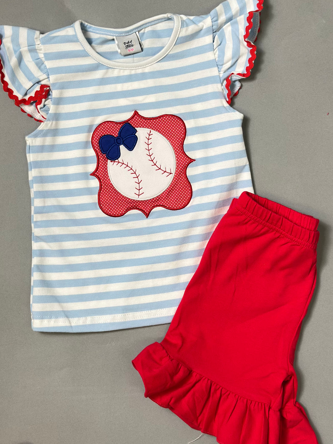 Blue Stripes Baseball Outfit