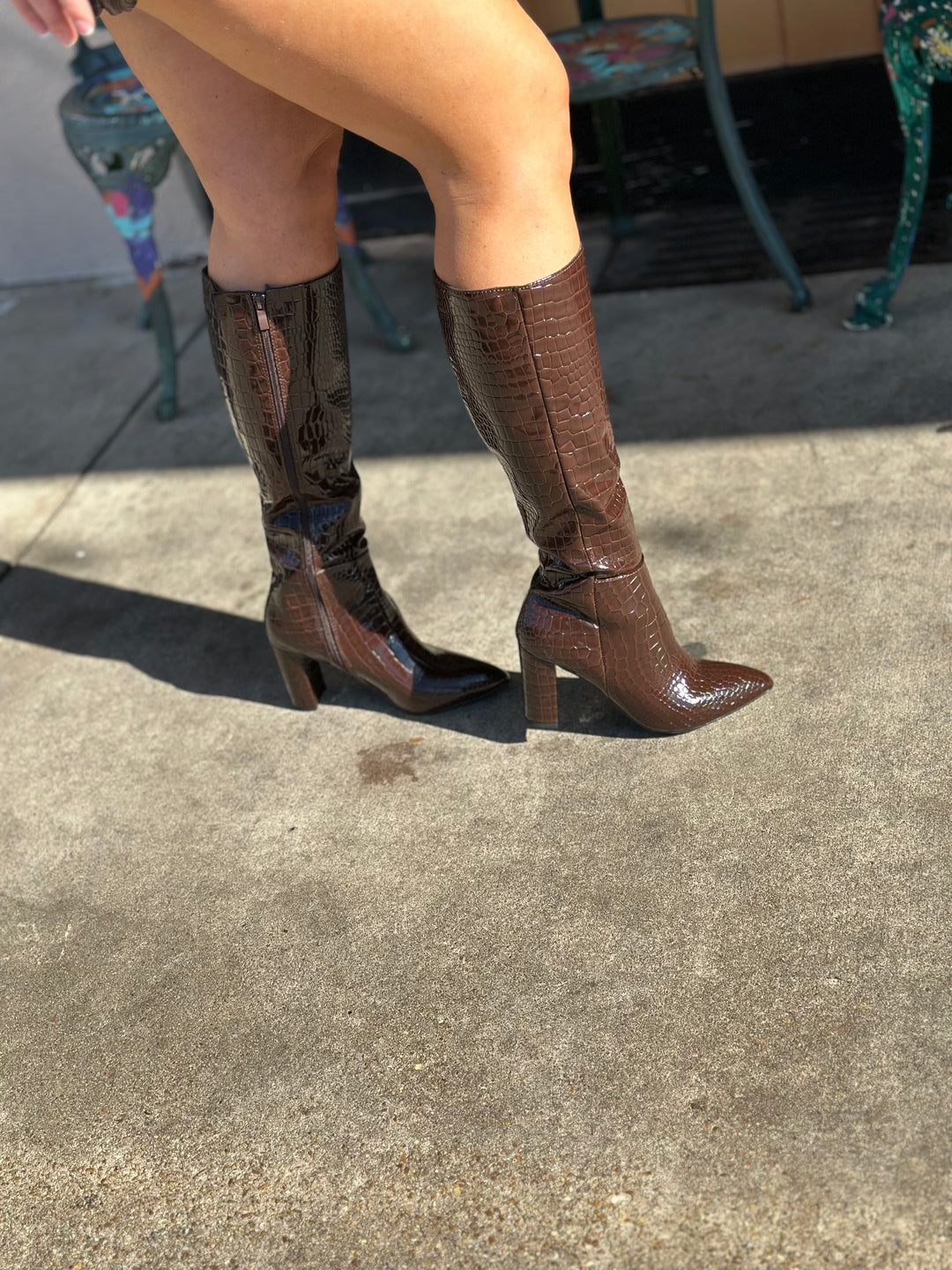 Brown Croc Boots