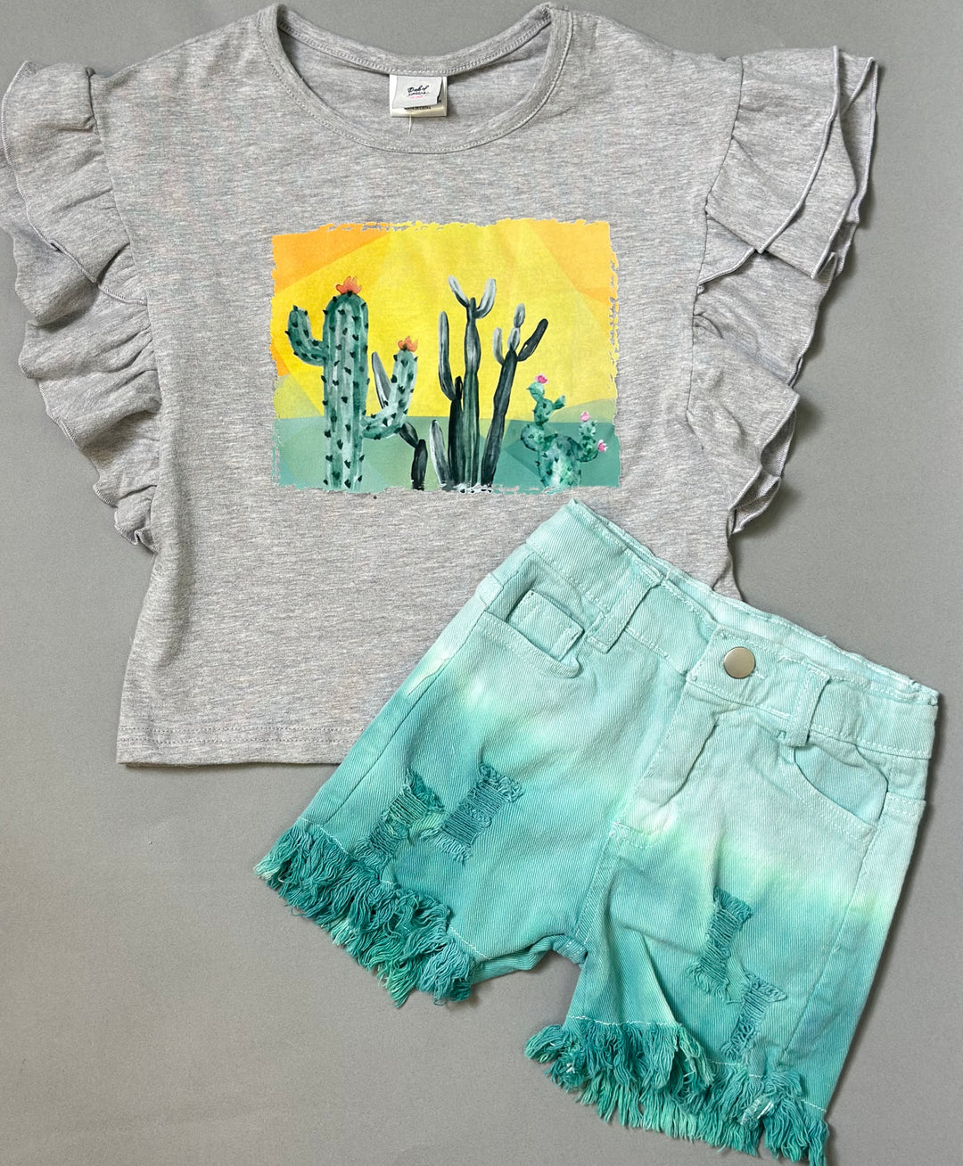 Cactus Succulents Ruffle Outfit