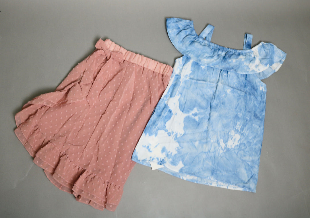 Tie dye Top & Skirt Set