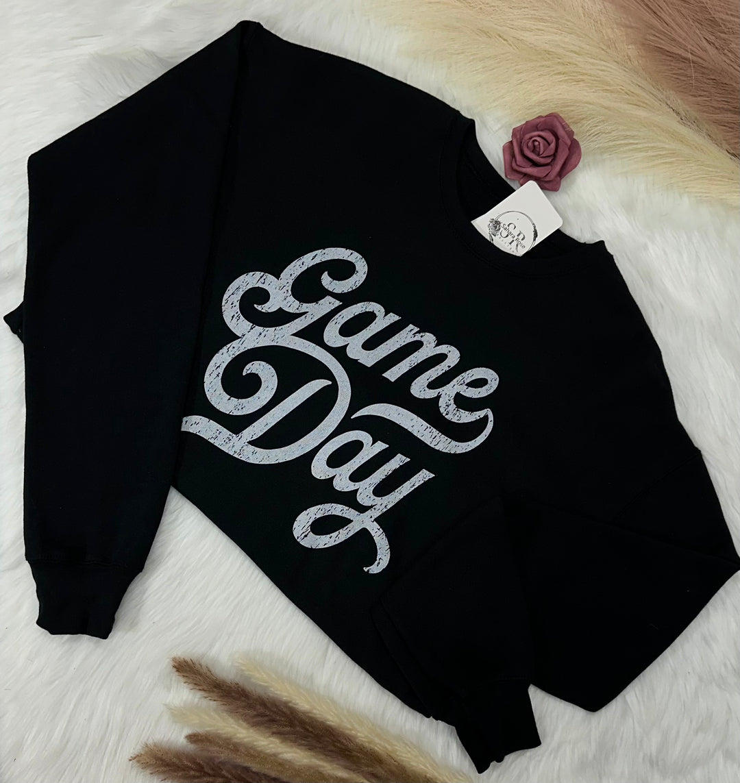 Distressed Retro Game Day Sweatshirt
