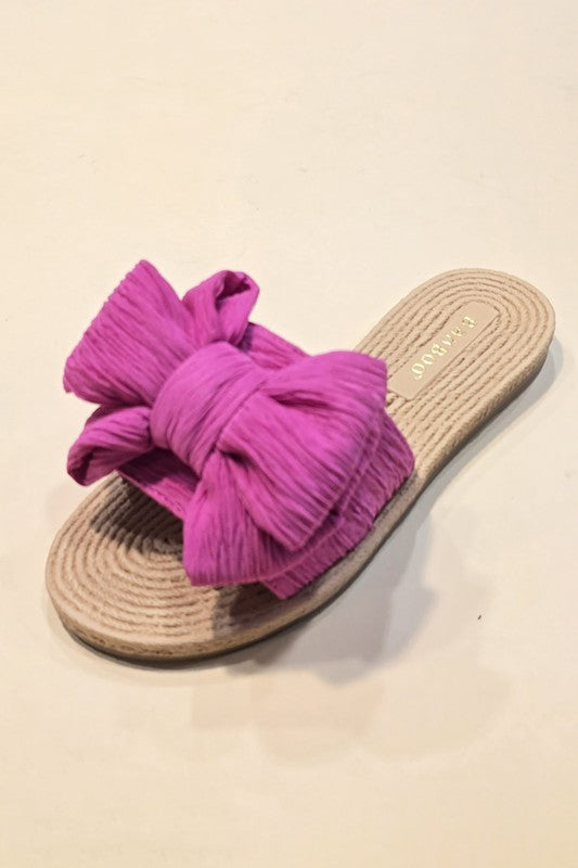 Bow Strap Flat Sandal
