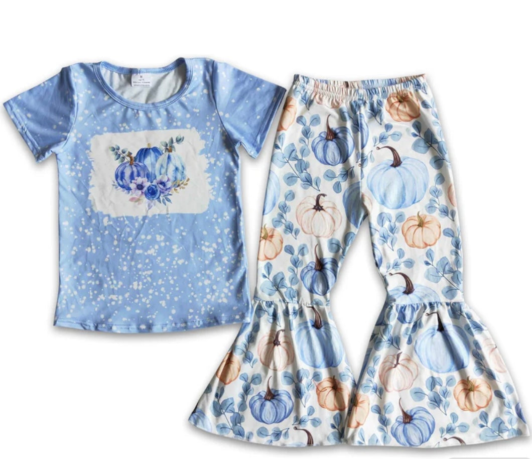 Blue Bloom Pumpkin Set