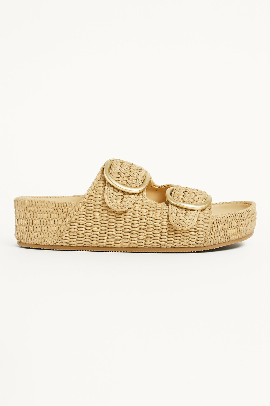 Cotton-Blend Platform Sandals