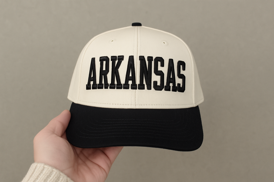 ARKANSAS Vintage Trucker Hat-Black