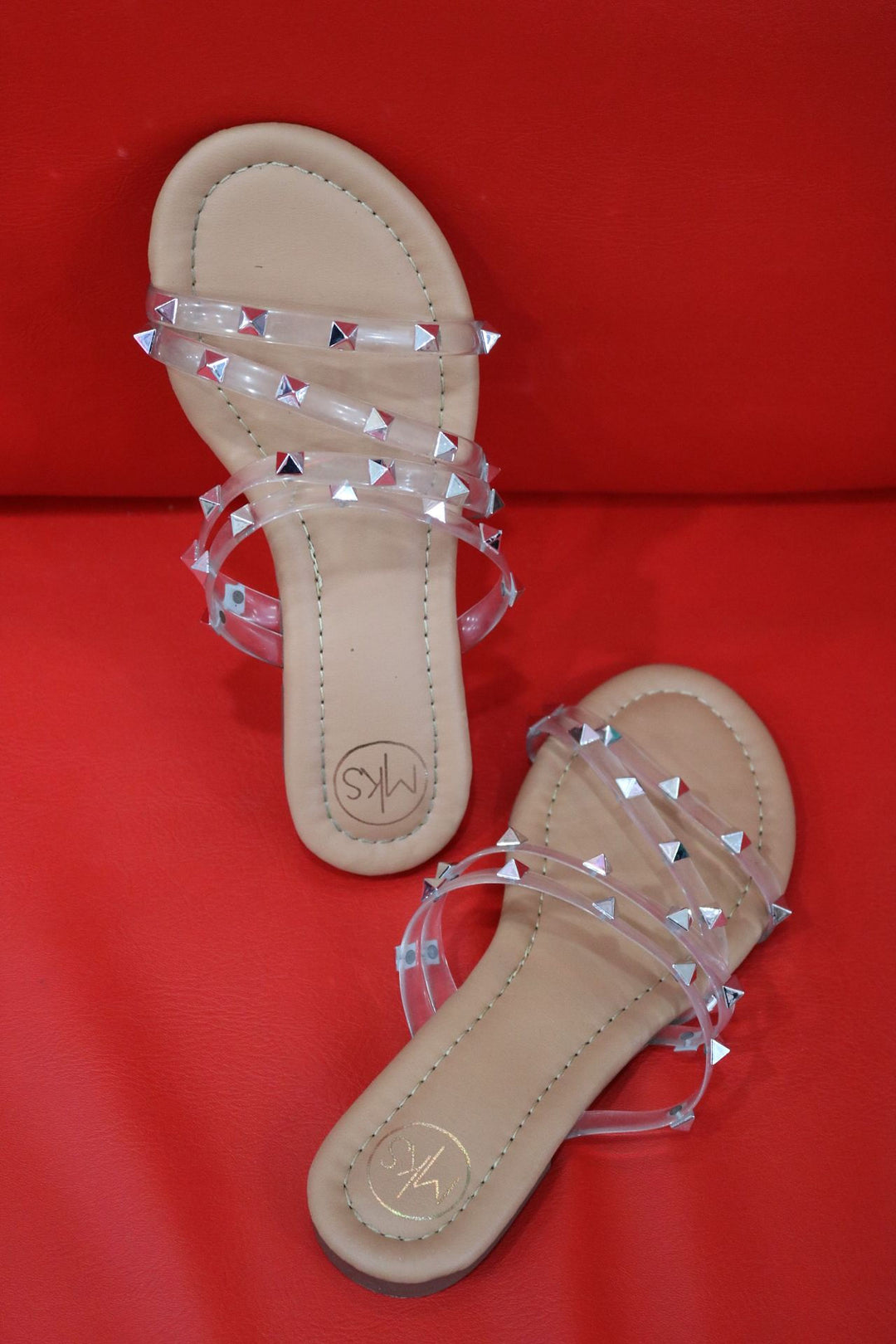 Clear Studded Slides