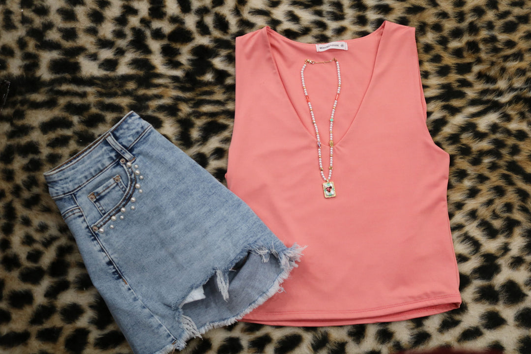 DBL Layered V-Neck S L Too In Buttery Smoothing Yoga Top