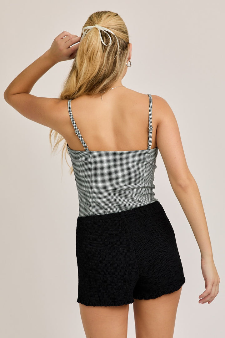Gingham Bustier Bodysuit