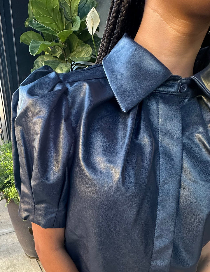 Vegan Leather Mini Dress