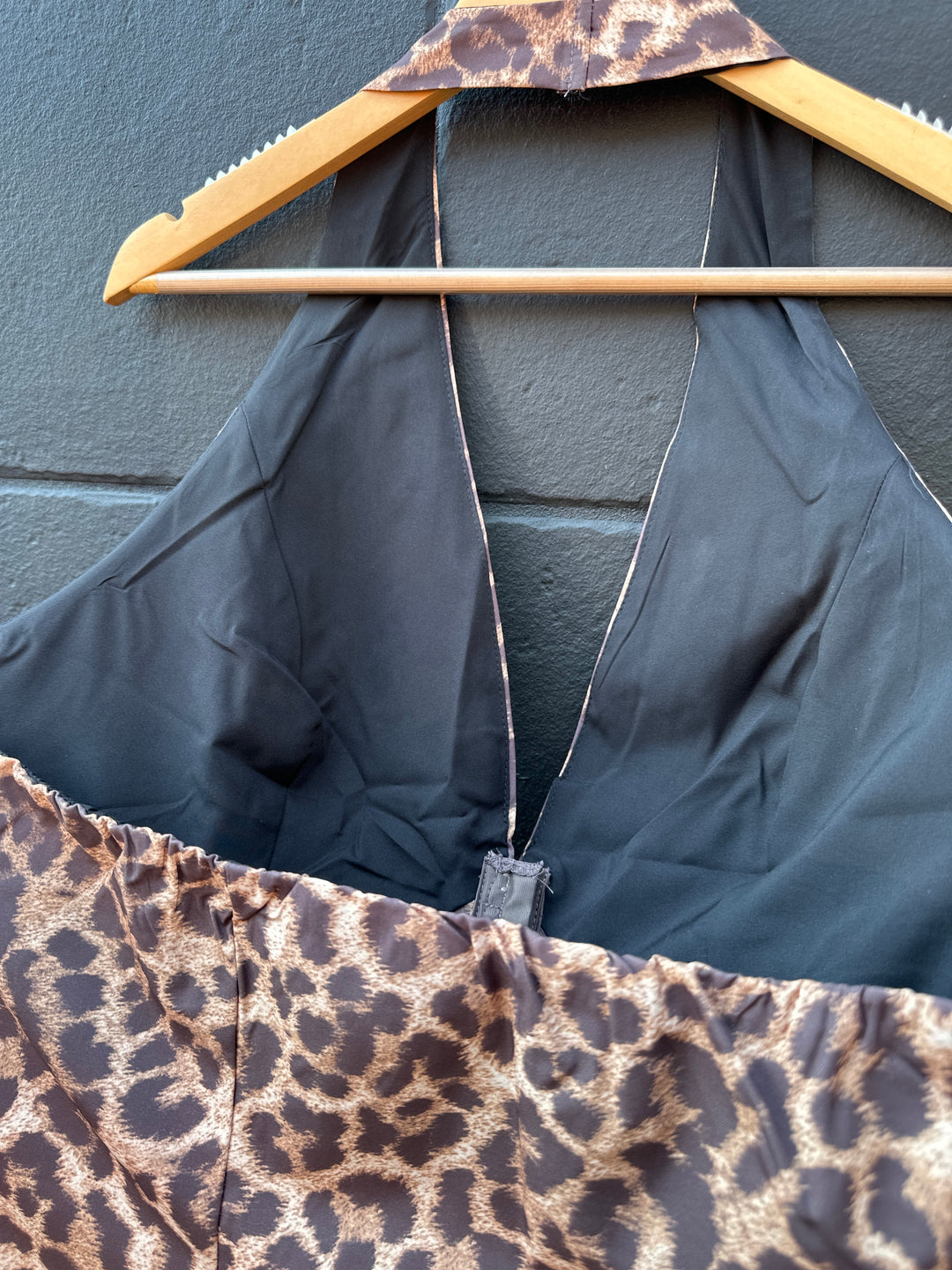 Plus Size cheetah halter corset top