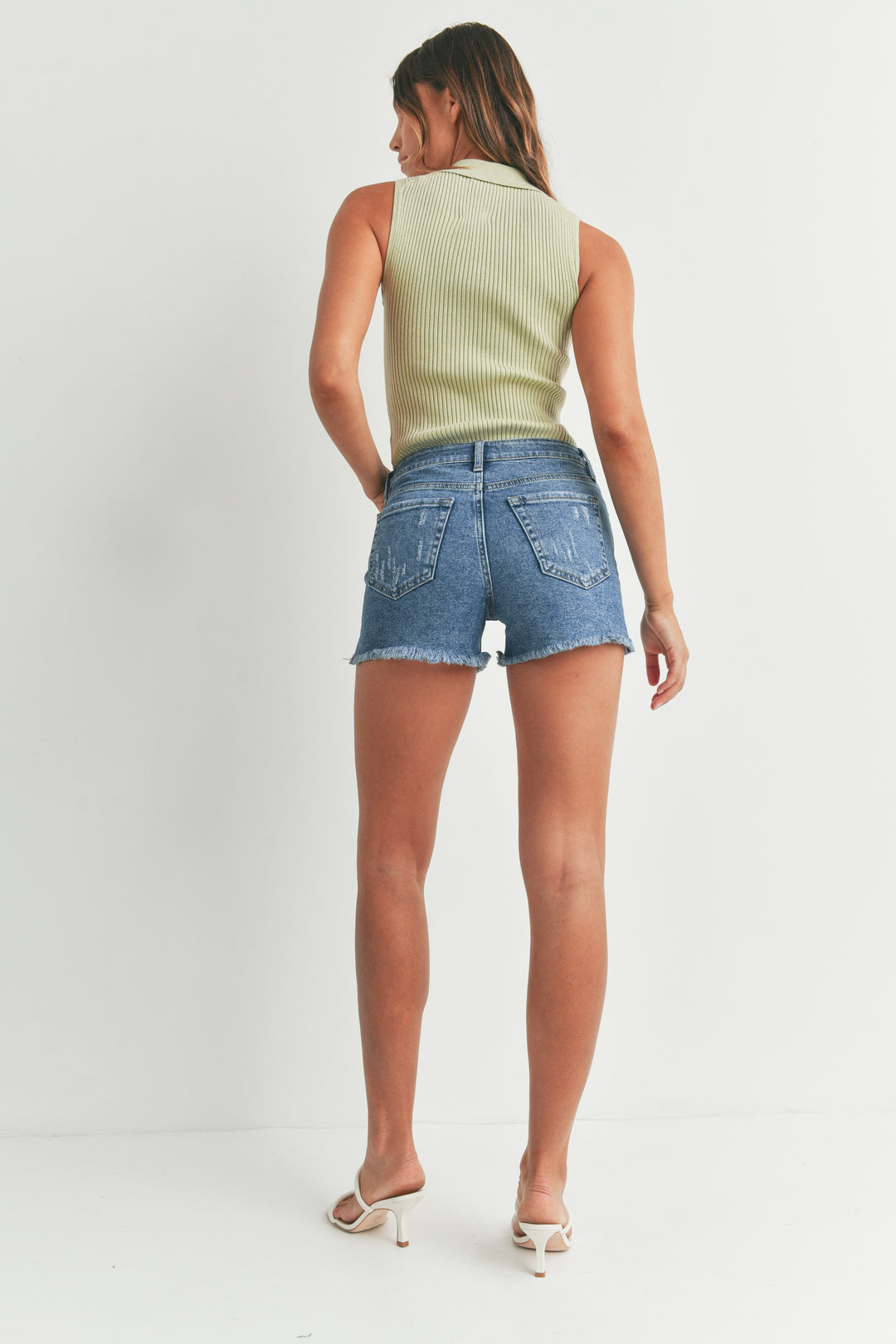 High Rise Heartbreaker Denim Shorts