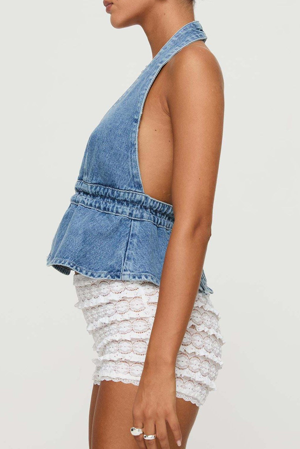 Halter Neck Cutout Sleeveless Top