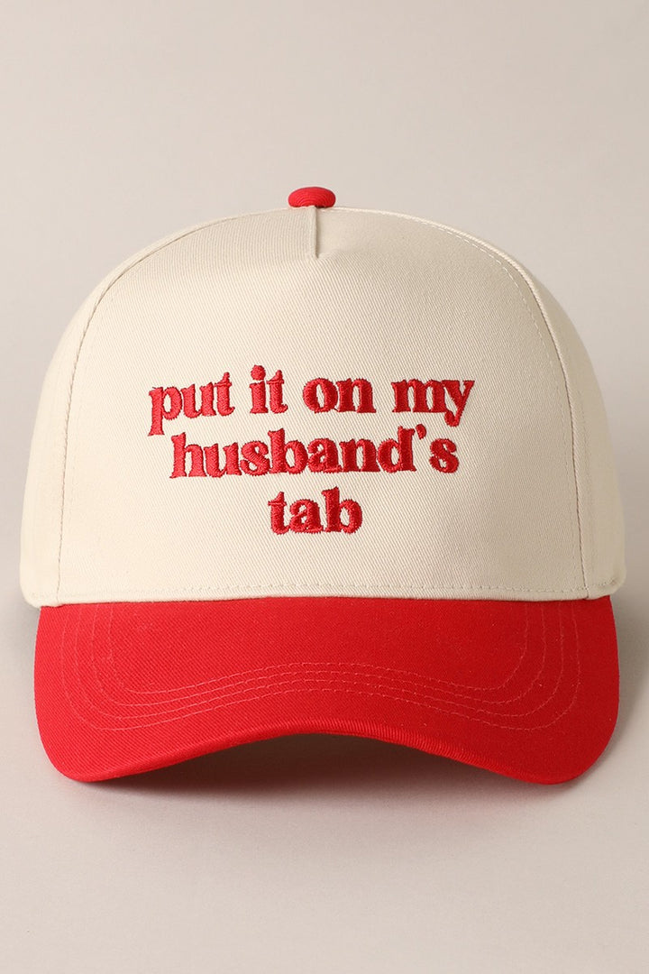Put It On My Husband’s Tab Embroidery Canvas Cap