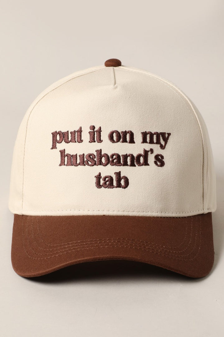 Put It On My Husband’s Tab Embroidery Canvas Cap