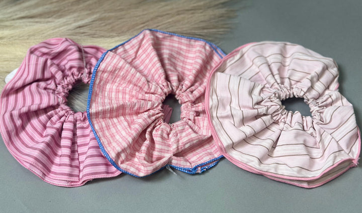 Ruffle Stripe Scrunchie