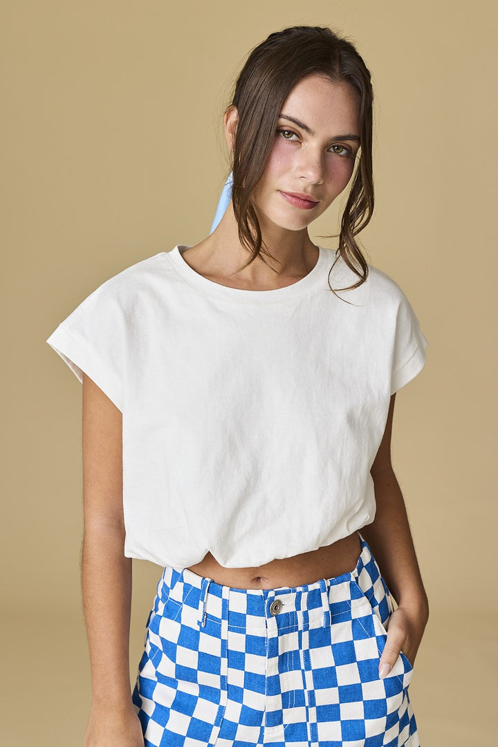 Emma Loose Fit Bubble Hem Top