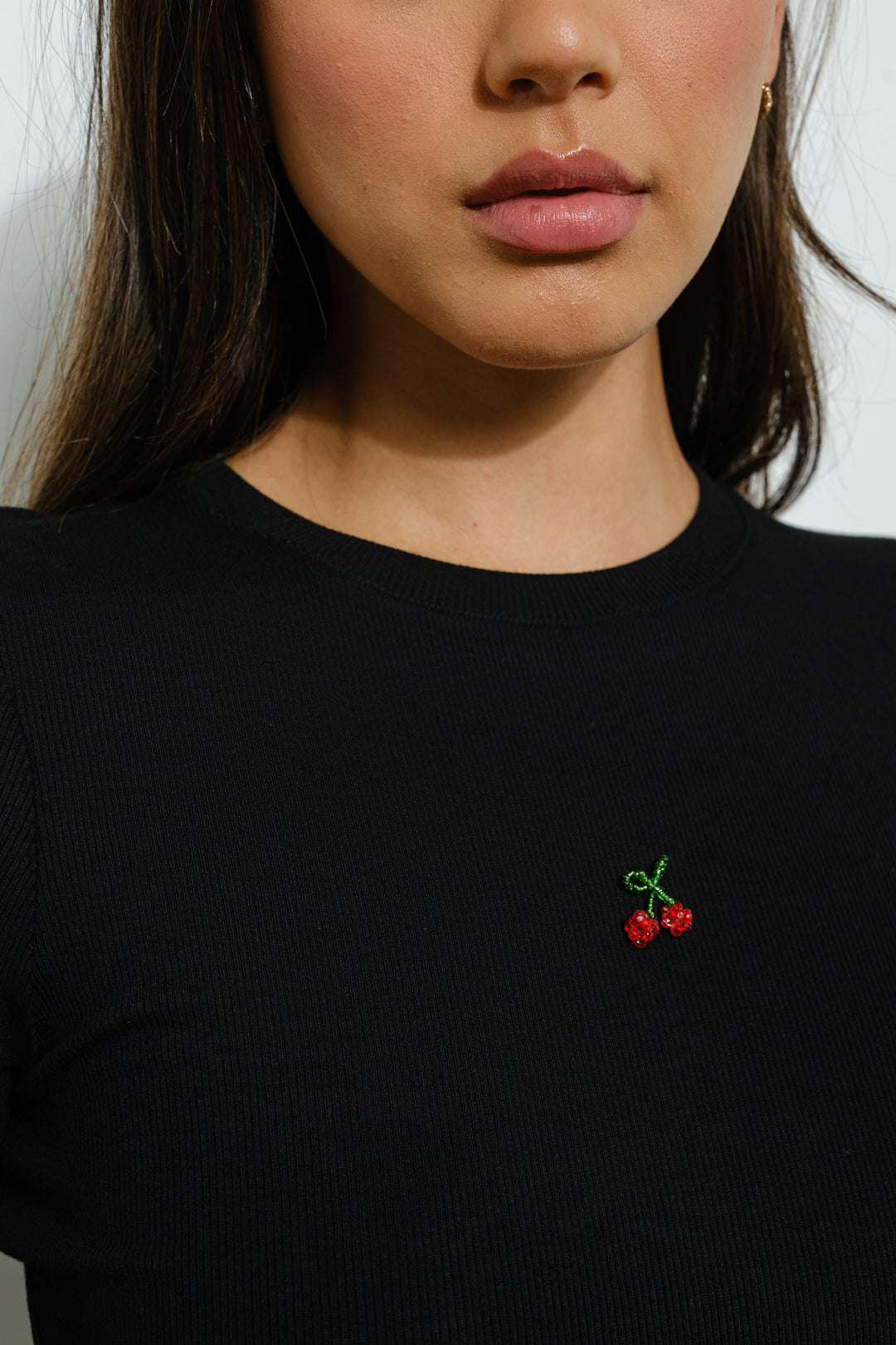 Cherry Applique Baby Tee