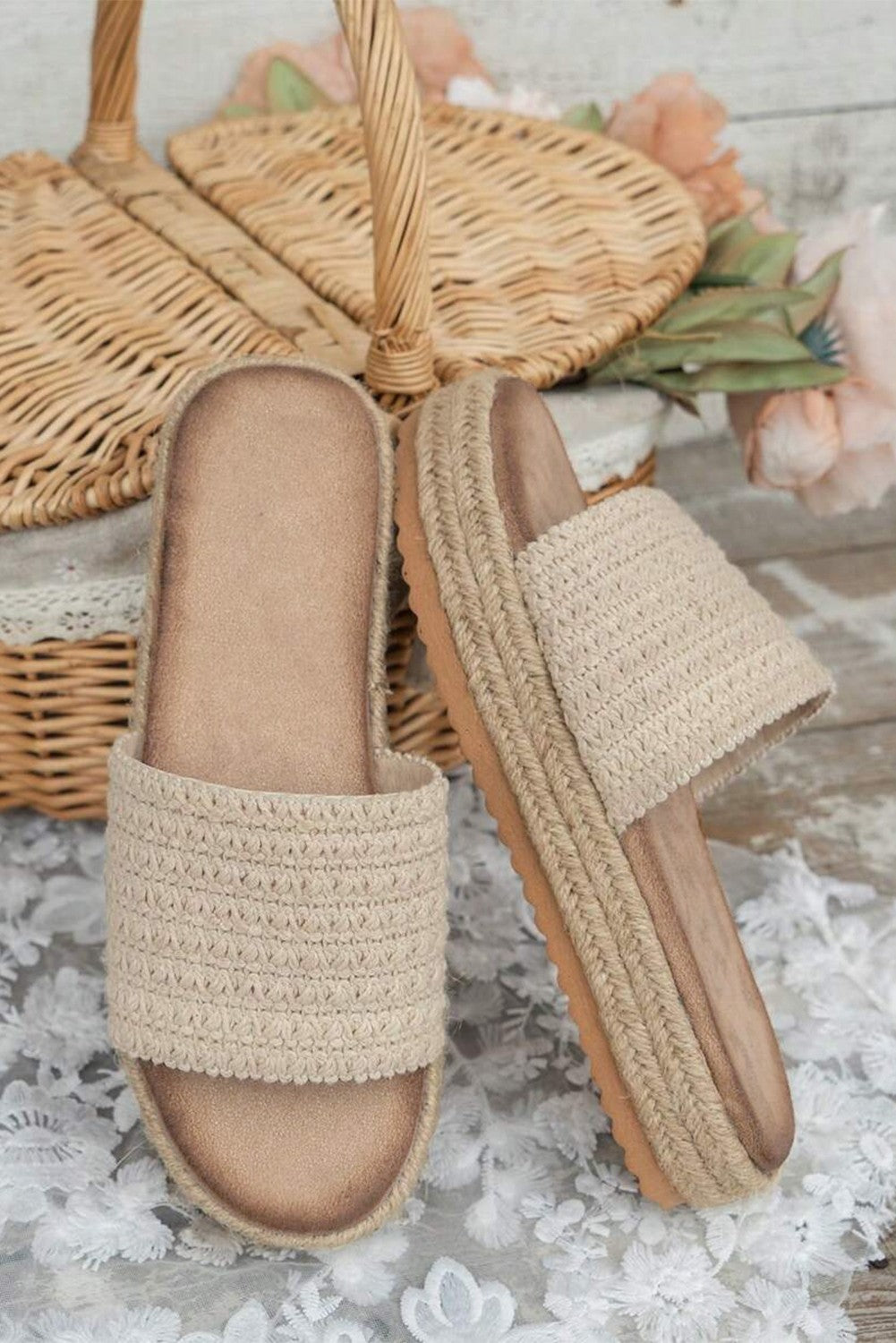 Boho Woven Non-Slip Wedge Sandals