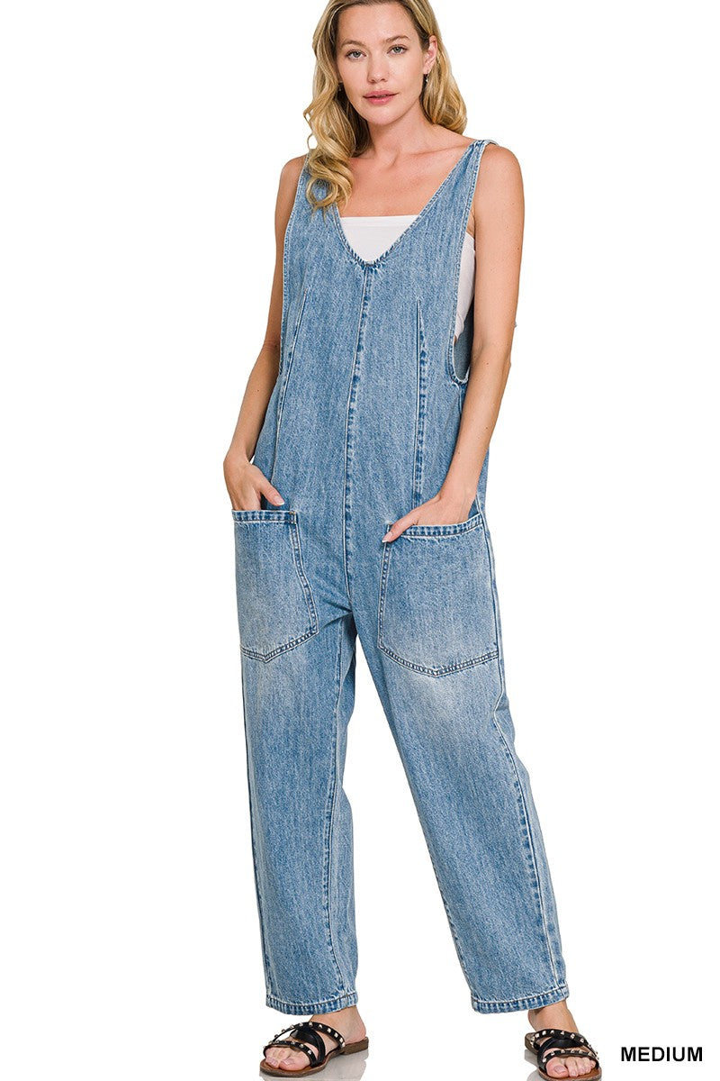 Easy Does It Denim Jumpsuit