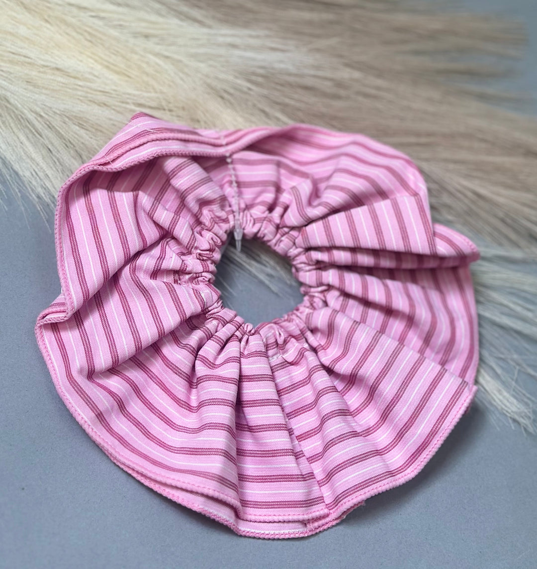 Ruffle Stripe Scrunchie