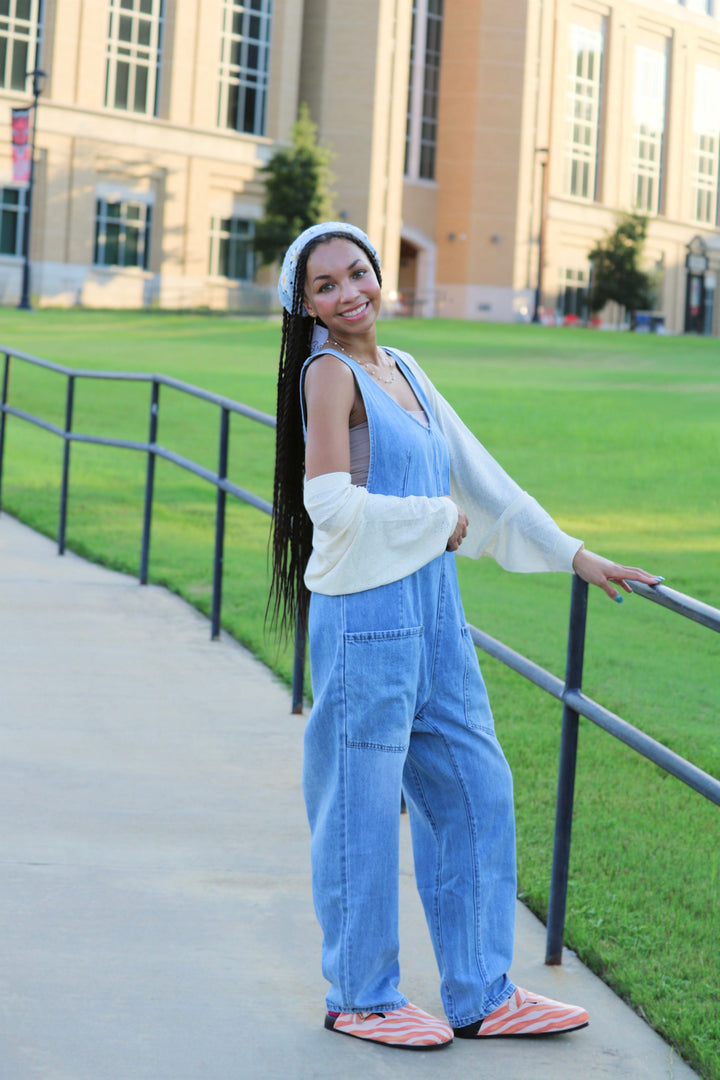 Easy Does It Denim Jumpsuit