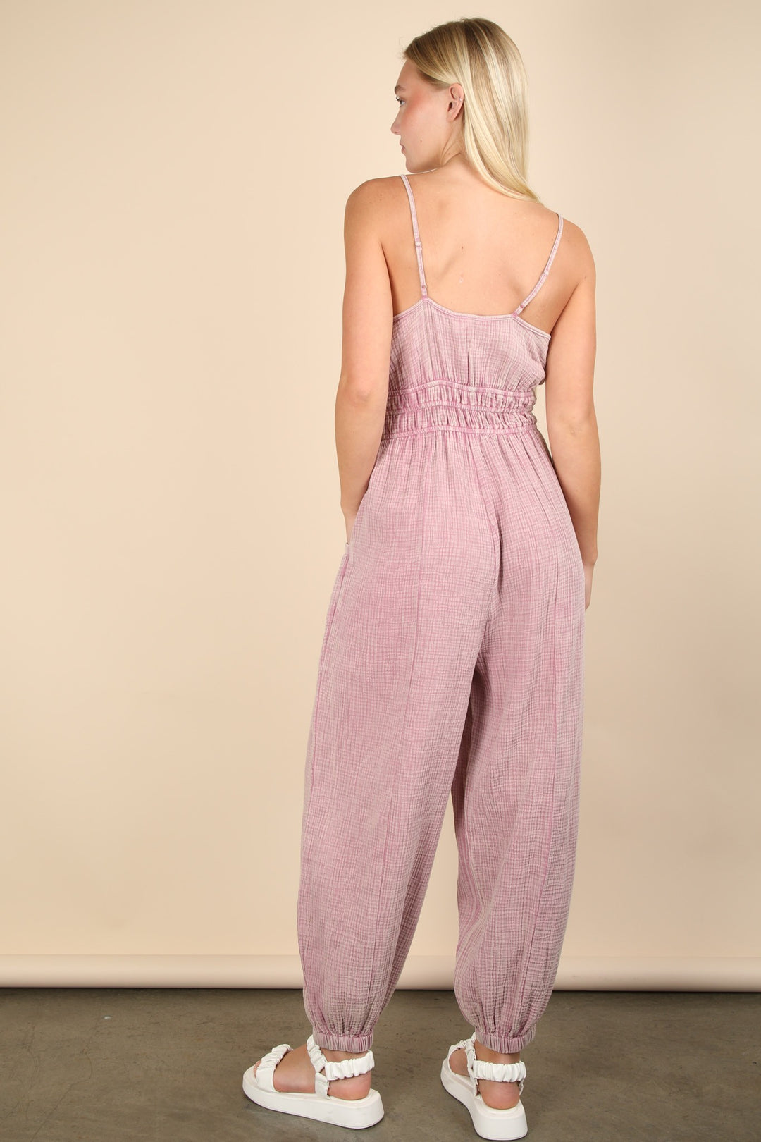 Mineral Washed Gauze Jumpsuit