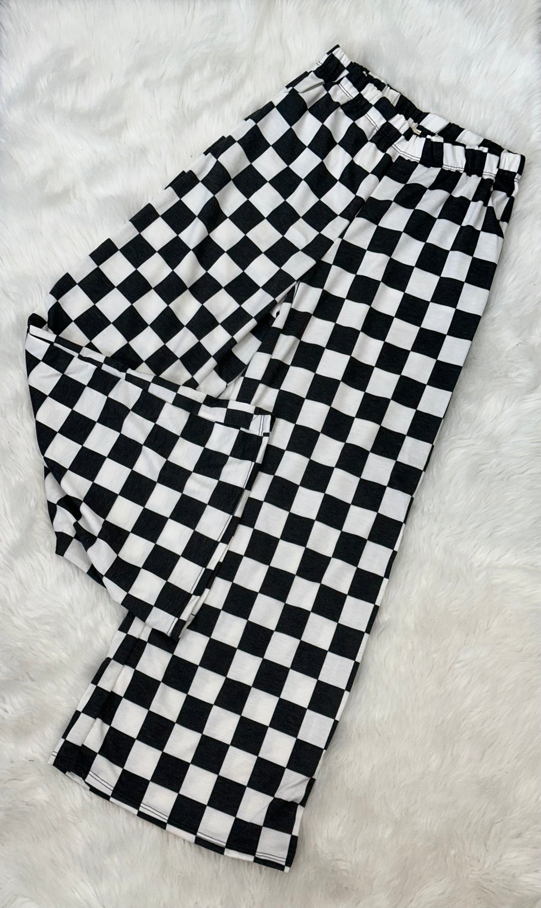 Plus size High Waist Checkerd Pants