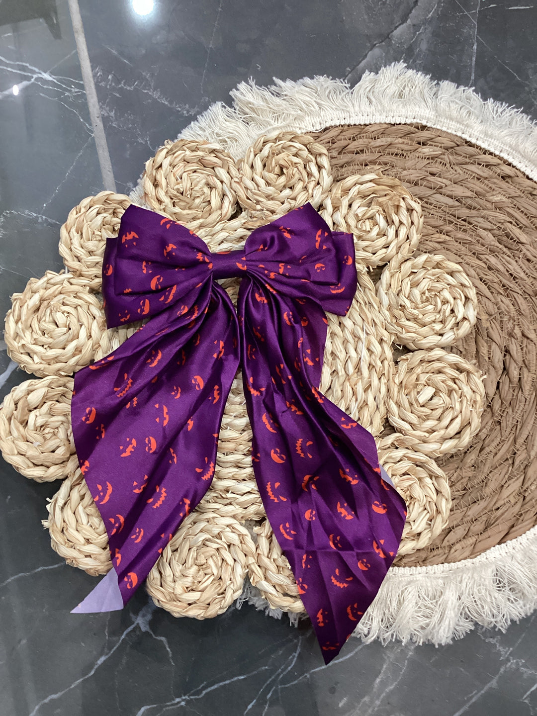 Halloween bow clip