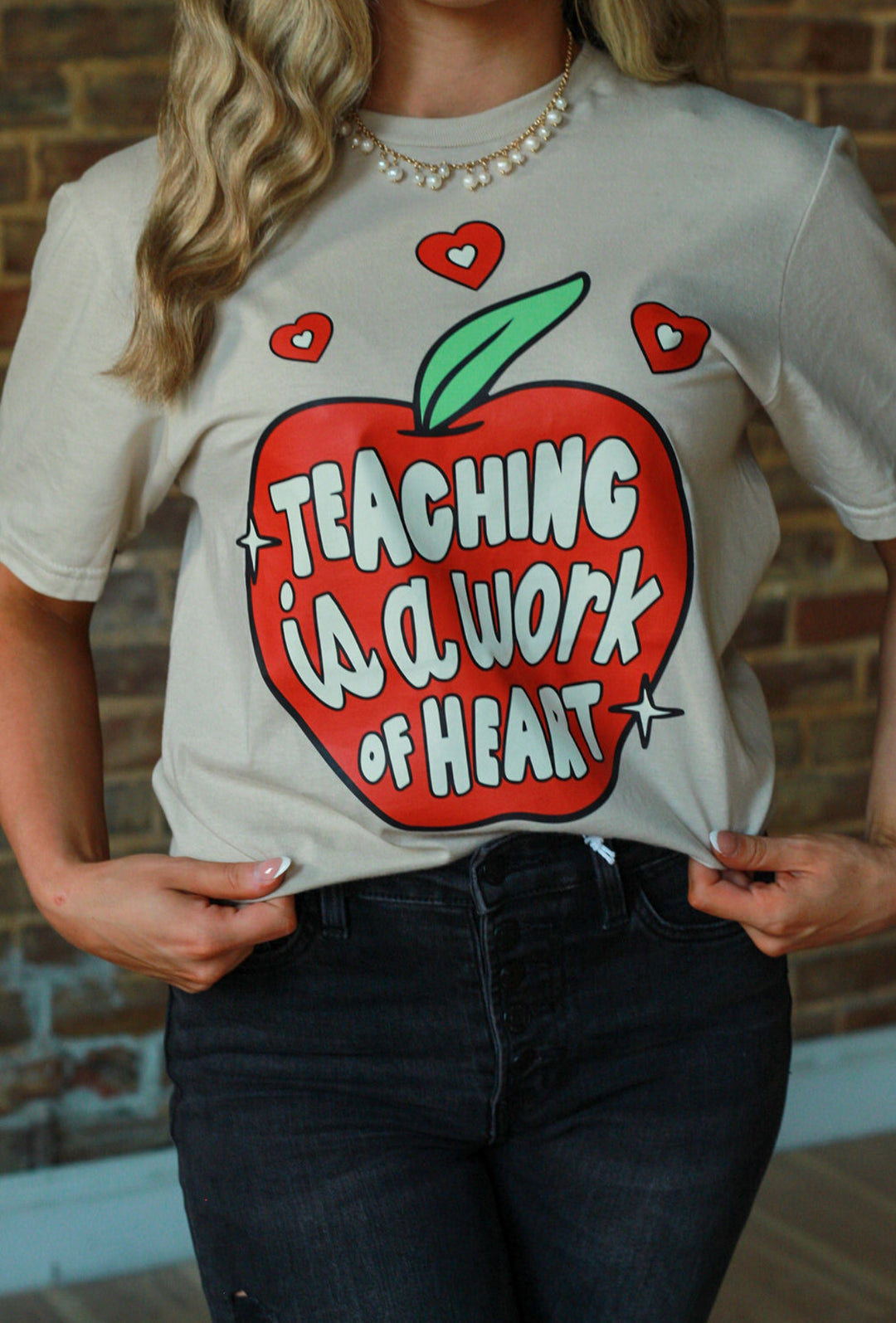 Teaching Is A Work Of Heart Graphic Tee