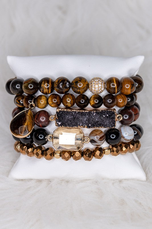 Ghana Bracelet Set Tiger Eye
