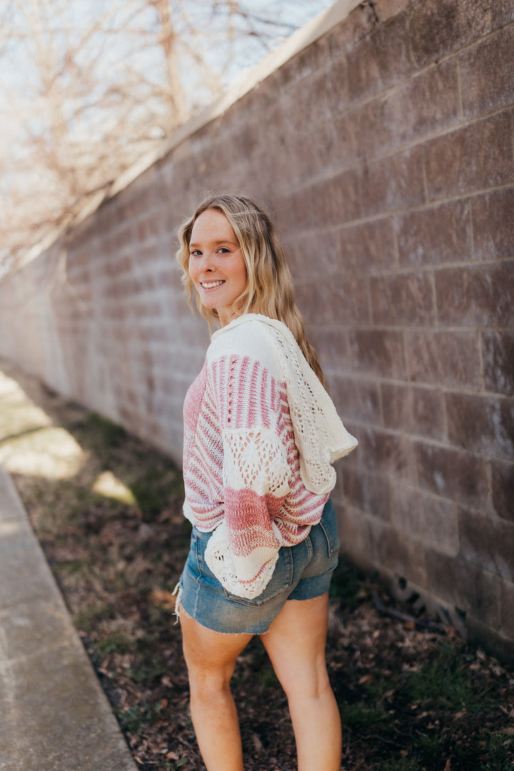 Color Block Hooded Sweater