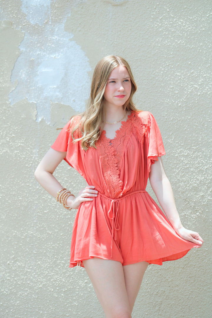 DEEP V-NECK ROMPER