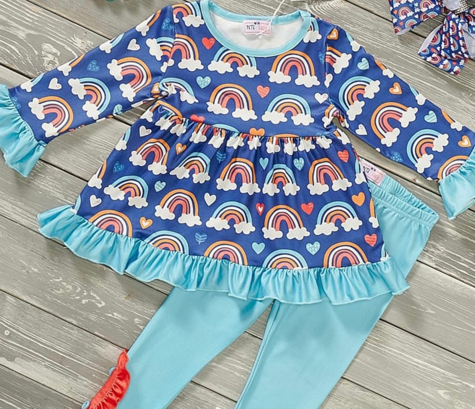 Rainbows with Clouds Two Piece- Set