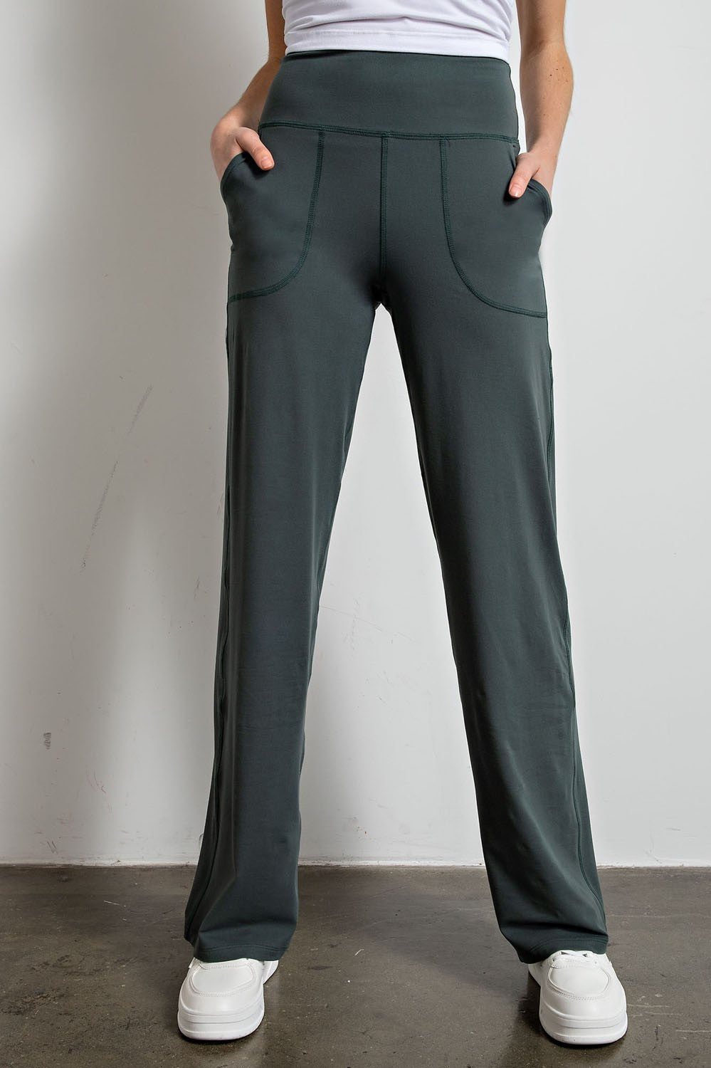 Forest green butter soft yoga pants