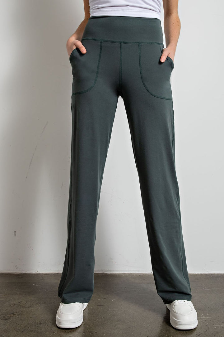 Forest green butter soft yoga pants