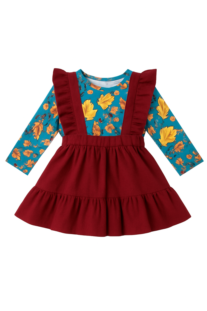 Autumn Leaves  Maroon Skirt Outfit