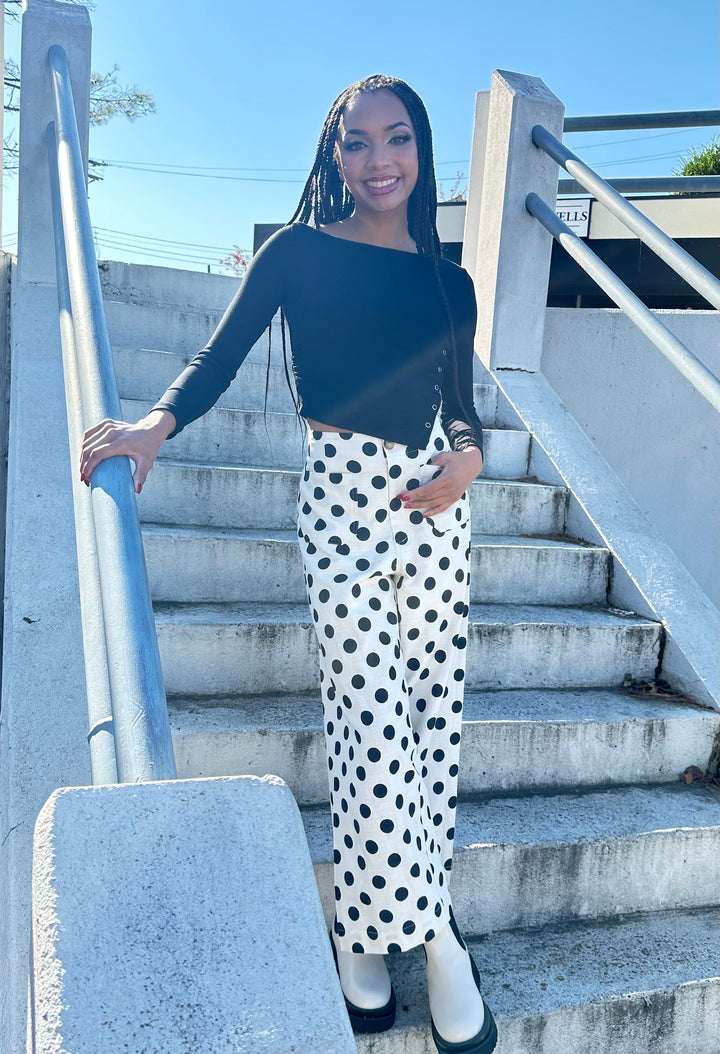 Asymmetrical knit crop top