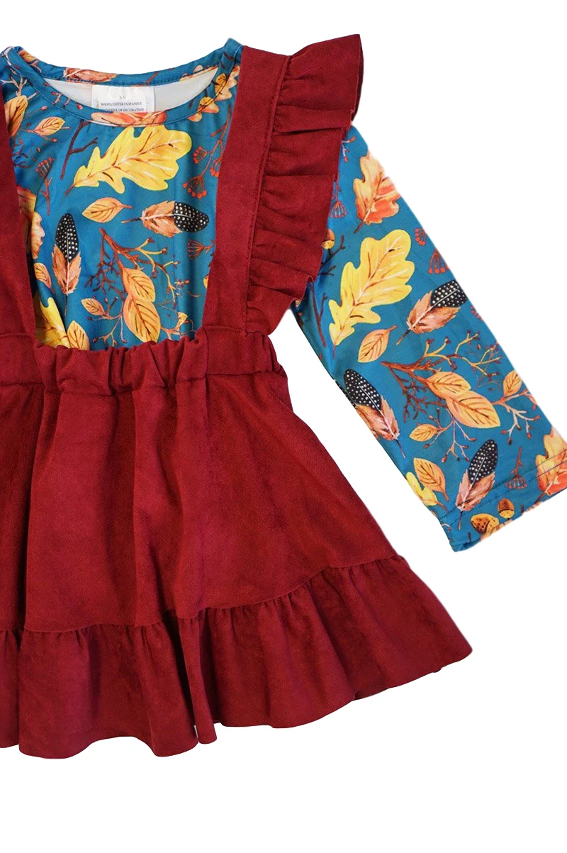 Autumn Leaves  Maroon Skirt Outfit